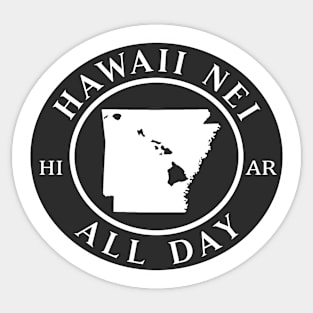 Roots Hawaii and Arkansas by Hawaii Nei All Day Sticker